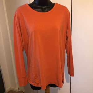 Wmn’s LL Bean Orange Long Sleeve Crewneck Top